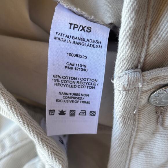 Garage Cargo Mini Skirt Skort Women's TP/XS Beige Utility Denim Jean Skort - Picture 5 of 10